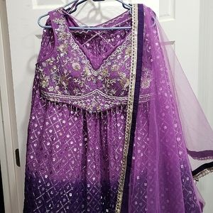 Purple Ombre Lehenga